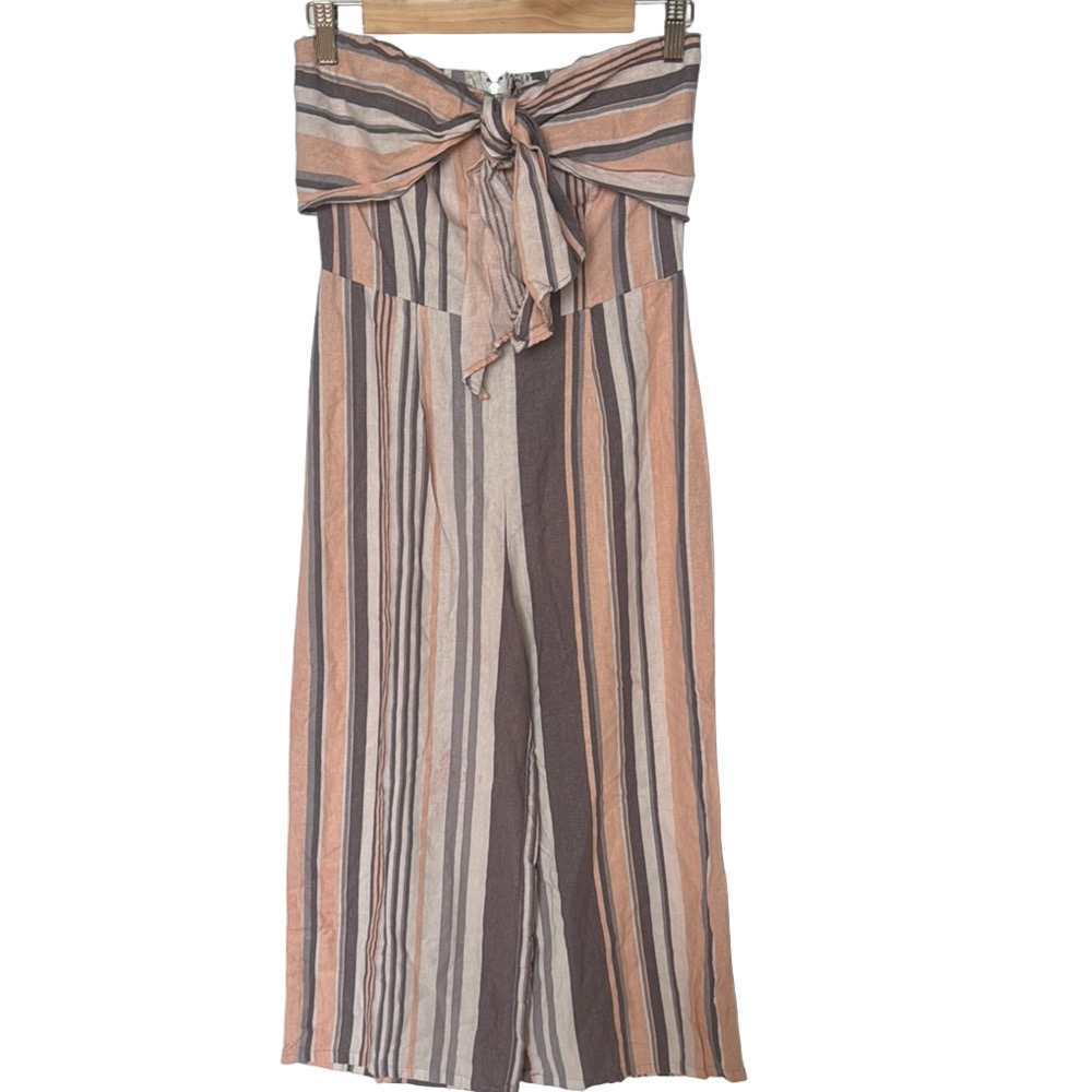 Striped Strapless Jumpsuit with Bow Detail Nordstrom - Picture 2 of 9
